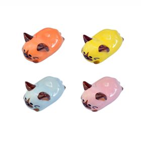 4Pcs Cute Ceramics Civet Cat Chopstick Holder Creative Animal Chopstick Spoon Fork Knife Rest