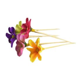 [Daisy] 50 Pcs Wedding Party Disposable Fruit Picks Bamboo Cocktail Picks Random