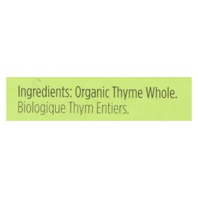 Spicely Organics - Organic Thyme - Case Of 6 - 0.1 Oz.