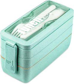 Stylish Bento Box for Adults Upgraded Version Perfect for Work Travel and On the Go Meals 32 oz Green