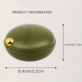 1pc Portable Sealed Pill Box; Mini Pill Case; Small Pill Organizer; Pill Sub-packaging Storage Box; Medicine Box; Multifunctional Storage Container (Style: Light Luxury Portable Pill Box Green)