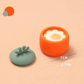 1pc Food Grade Silicone Egg Mold; Handmade Food Mold; Cute Silicone Egg Steamer (Color: Orange 1PC)