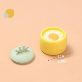 1pc Food Grade Silicone Egg Mold; Handmade Food Mold; Cute Silicone Egg Steamer (Color: Yellow 1PC)