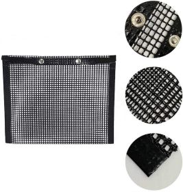 Non-Stick BBQ Mesh Grilling Bag Barbeque Grill Mesh Bag BBQ Accessories Bag (Color: Black)