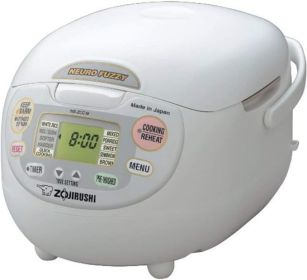 Zojirushi NS-ZCC10 5-1/2-Cup Neuro Fuzzy Rice Cooker and Warmer, Premium White Pressure Cooker Cooker (Color: 10-Cup)