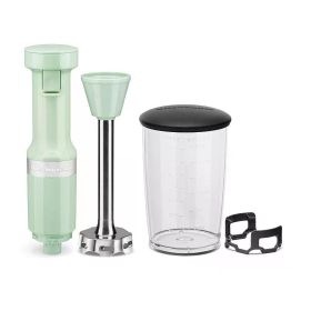 Hand Blende, Variable Speed Corded, Dishwasher-safe Blender Arm, Portable mixer (Color: Pistachio)