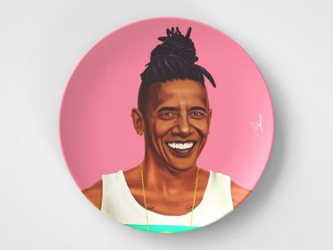 Barack // 10" Round Plate // Political Gift Idea (Set: Single Plate)