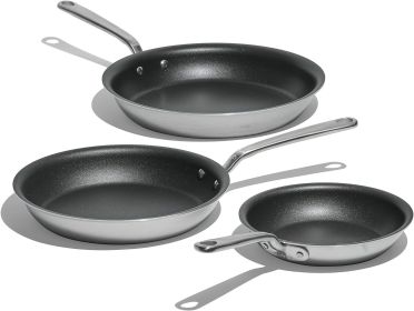 Made In Cookware - Non Stick 3 Piece Frying Pan Set (Includes 8",10",12") - 5 Ply Stainless Clad - Professional Cookware (Color: Graphite3-Piece Set)