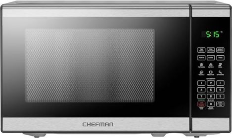 Chefman MicroCrisp Countertop Digital Microwave Oven, Unique "Cook & Crisp" Power Combo, 1.1 Cu Ft, Dual-Cook 1000W Microwave (Color: 0.7 Cu. Ft)